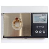 10K Gold Ring with Carnelian Gemstone