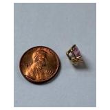 14k Gold Pink Cubic Zirconia Heart Pendant