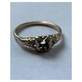Antique Multitone Ring Setting 10k & 14k White Gold