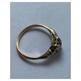 Antique Multitone Ring Setting 10k & 14k White Gold