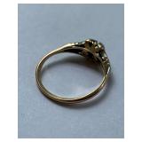 Antique Multitone Ring Setting 10k & 14k White Gold