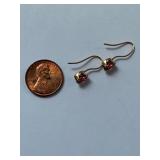 14k Gold Garnet Earrings with Hook Backing