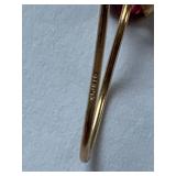 14k Gold Garnet Earrings with Hook Backing