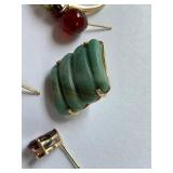 Assorted 14k Gold Jewelry Lot, 10.16g Gemstone Mix