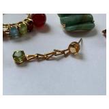 Assorted 14k Gold Jewelry Lot, 10.16g Gemstone Mix