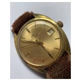Vintage Bucherer Automatic Gold Toned Watch - Ticking, No Guarantee to Keep Time