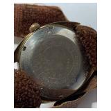 Vintage Bucherer Automatic Gold Toned Watch - Ticking, No Guarantee to Keep Time