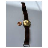 Vintage Bucherer Automatic Gold Toned Watch - Ticking, No Guarantee to Keep Time