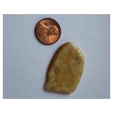 Still Life Carved & Signed Natural Polished Amber with Inclusions