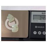 Jade Bear Charms Set of 2 Elegant Pendants