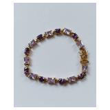 Sterling Silver Gold Plated Gemstone Bracelet