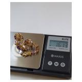 Sterling Silver Gold Plated Gemstone Bracelet