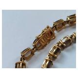 Gold Finish Sterling Silver Iolite Bracelet