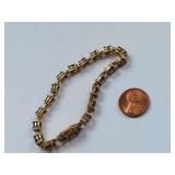 Gold Finish Sterling Silver Iolite Bracelet