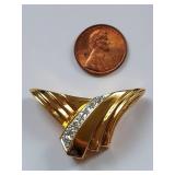 Sterling Silver and Diamond Brooch/Pendant