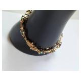 Sterling Silver Gold Plated Stone Bracelet