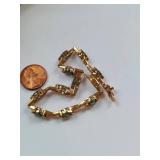 Sterling Silver Gold Plated Stone Bracelet