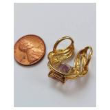 Elegant Ametrine Sterling Silver Gold Tone  Pendant