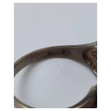 Sterling Silver Amethyst Peridot Cluster Ring