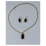 Gold Over Sterling Silver Reversible Jewelry Set