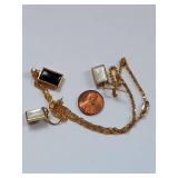 Gold Over Sterling Silver Reversible Jewelry Set