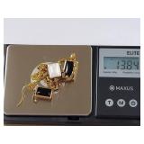 Gold Over Sterling Silver Reversible Jewelry Set