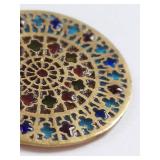 Plique-Ã -jour Enamel Pendant with Filigree Design