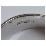 Blue Gemstone Ring 18K White Gold Electroplated