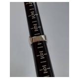 Blue Gemstone Ring 18K White Gold Electroplated