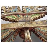 Vintage 800 Silver Enamel Butterfly Brooch