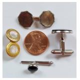 Vintage Swank & 14k Gold Plated Cufflinks Set