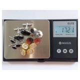 Vintage Swank & 14k Gold Plated Cufflinks Set