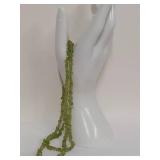 Peridot Gemstone Bead Necklace - Natural Green Crystals