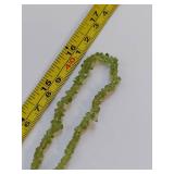 Peridot Gemstone Bead Necklace - Natural Green Crystals