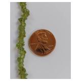 Peridot Gemstone Bead Necklace - Natural Green Crystals