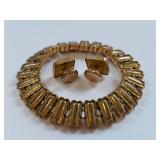 Vintage Jewelry Lot: Fob, Bracelet, 1883 Cufflinks