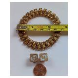 Vintage Jewelry Lot: Fob, Bracelet, 1883 Cufflinks