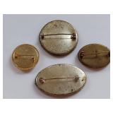 Vintage Micromosaic Brooch Lot - Collectible Jewelry