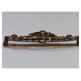Antique Ford Perry Co Brooch Jewelry with Intricate Floral Design