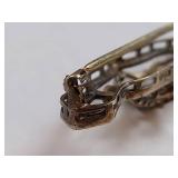 Antique Ford Perry Co Brooch Jewelry with Intricate Floral Design