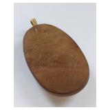 Vintage Wooden Prayer Pendant & Cross Earrings Set