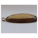 Vintage Wooden Prayer Pendant & Cross Earrings Set