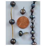 Elegant Black Pearl Jewelry Set