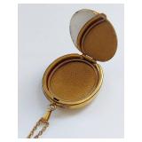 Vintage Cameo Brooch Necklace Locket Set