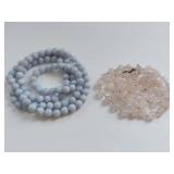 Gemstone Bracelet and Necklace Assortment Lot - Lapis, Sterling, Amethyst