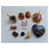 Diverse Gem Collection: Opal, Onyx, Jasper, Quartz