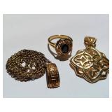 Sterling Silver Vermeil Jewelry Set