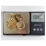 Sterling Silver Vermeil Jewelry Set