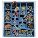 Vintage Rhinestone Jewelry Collection - Signed, Marks include Gold Filled