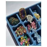 Vintage Rhinestone Jewelry Collection - Signed, Marks include Gold Filled